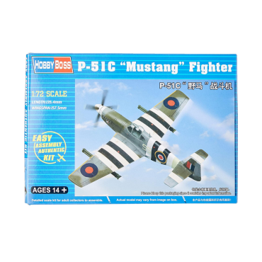 KIT PARA MONTAR HOBBY BOSS AVIÃO P-51C MUSTANG FIGHTER 1/72 HBS ZF-80243